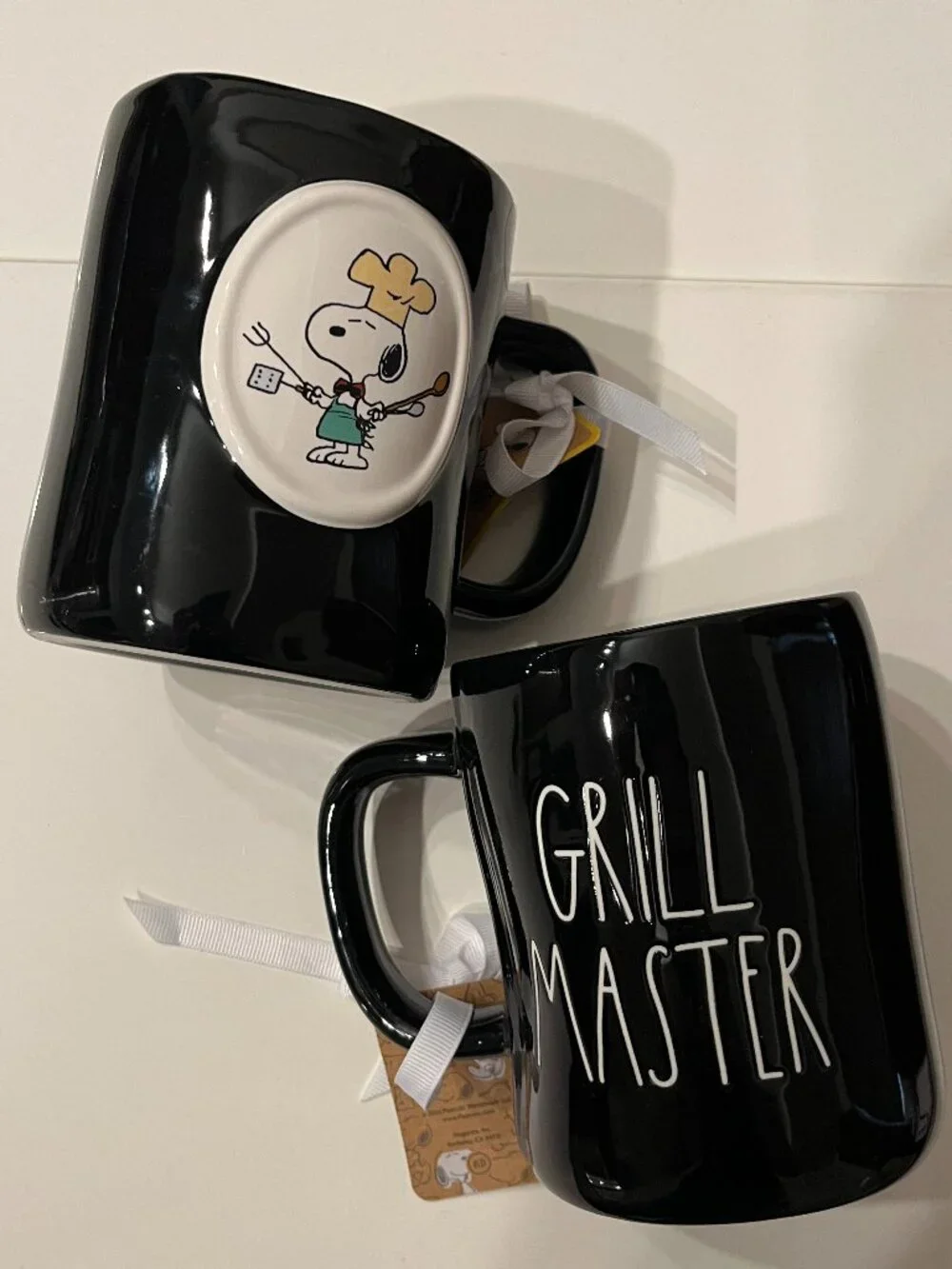 Snoopy Peanuts Rae Dunn Grill Master Mugs (Set  of two) NWT
